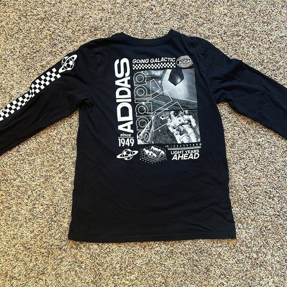 Boys Adidas Soccer Galactic Worldwide Long Sleeve Tee Shirt Sz Boys L - Picture 2 of 8